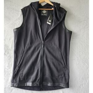 Adidas Harden Black Sleeveless Hoodie NWT
